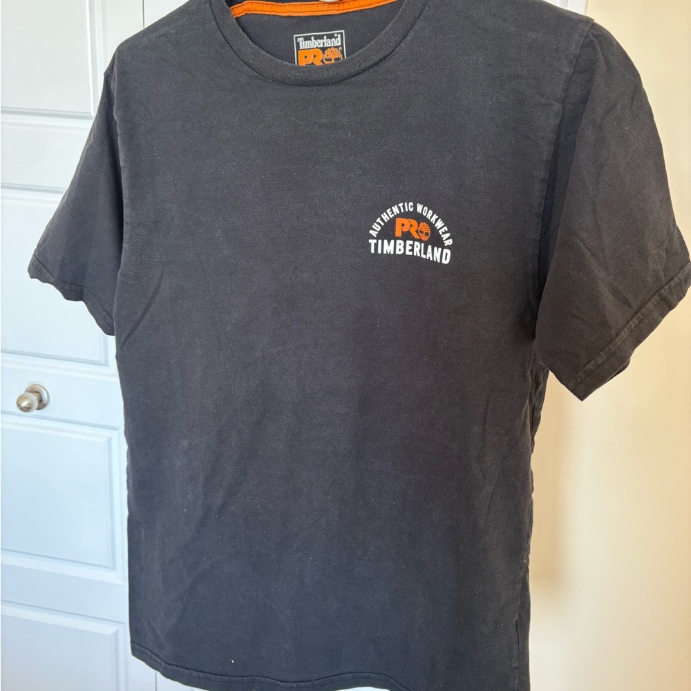 Timberland PRO Black Tee with Orange Logo Accent